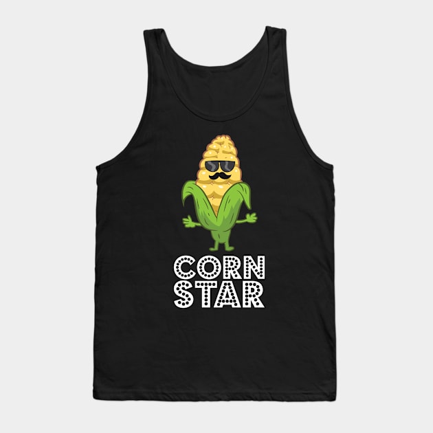 Funny Corn Star With Sunglasses Gift For Corn Farmer Tank Top by EQDesigns